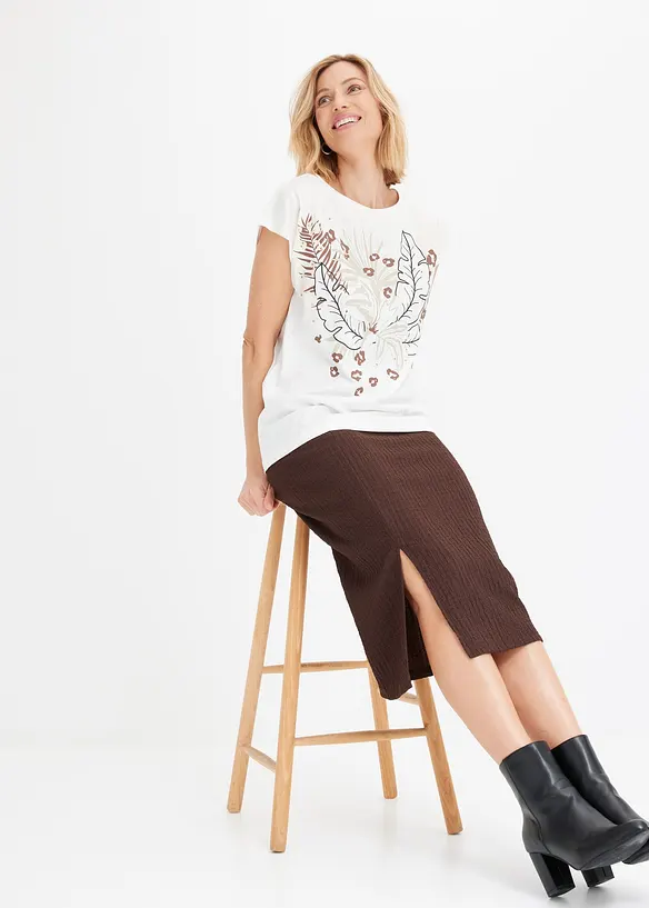 Topp i &oslash;kologisk bomull, bonprix