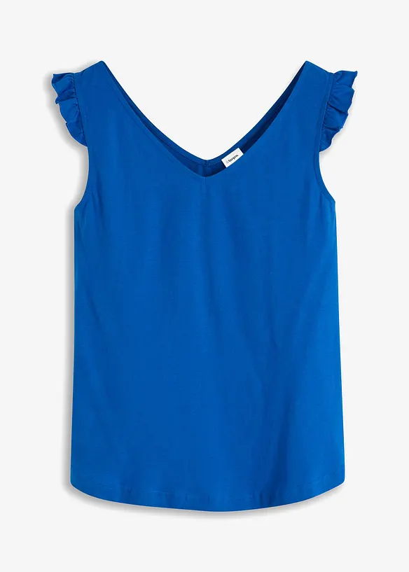 Ermel&oslash;s topp i 100% &oslash;kologisk bomull, bonprix