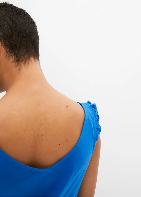 Ermel&oslash;s topp i 100% &oslash;kologisk bomull, bonprix