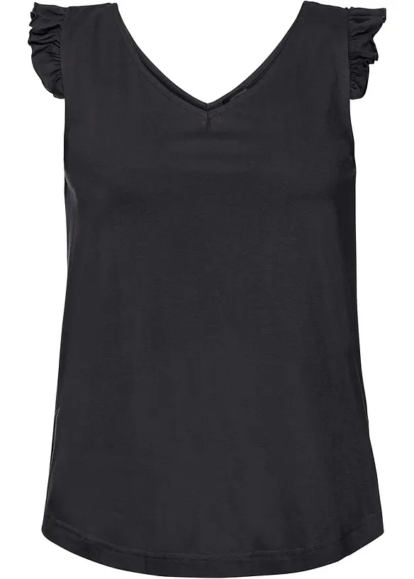 Ermel&oslash;s topp i 100% &oslash;kologisk bomull, bonprix