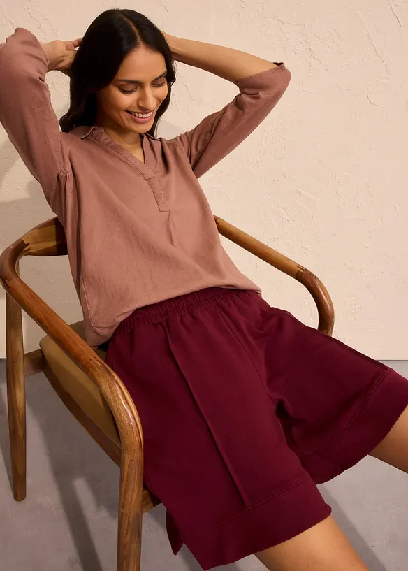 Sweatshorts i bomullsmiks, bonprix