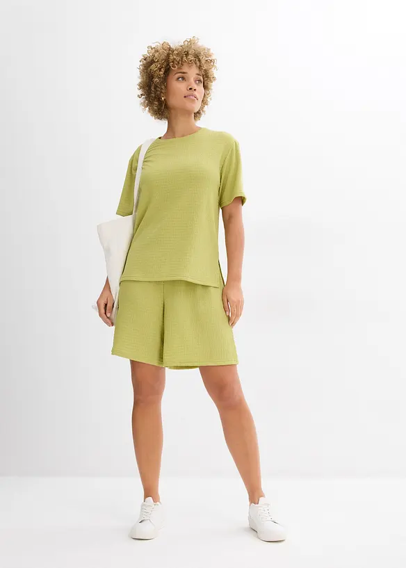 Pull on-shorts i strukturert krepp, bonprix