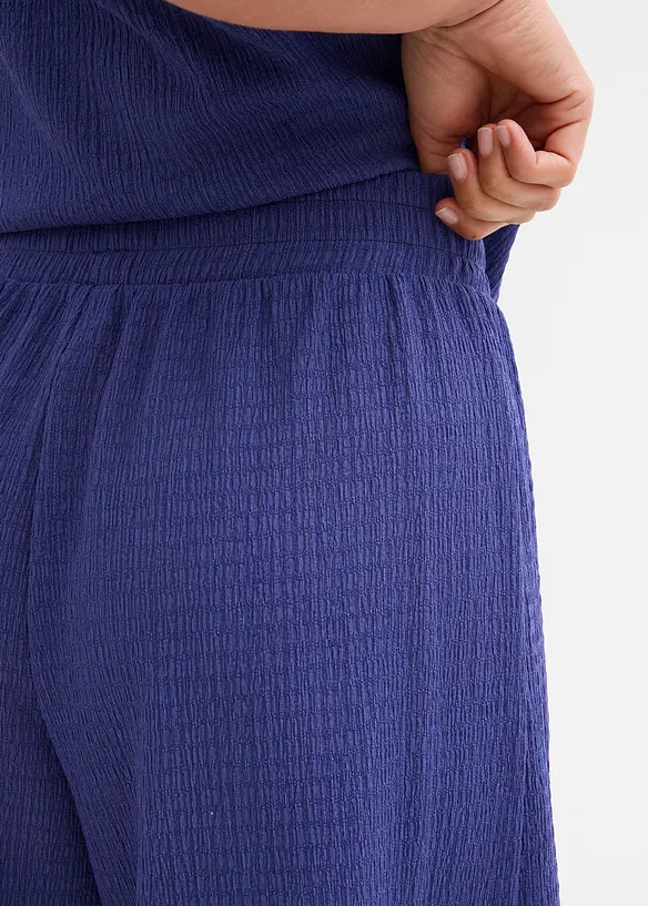 Pull on-shorts i strukturert krepp, bonprix