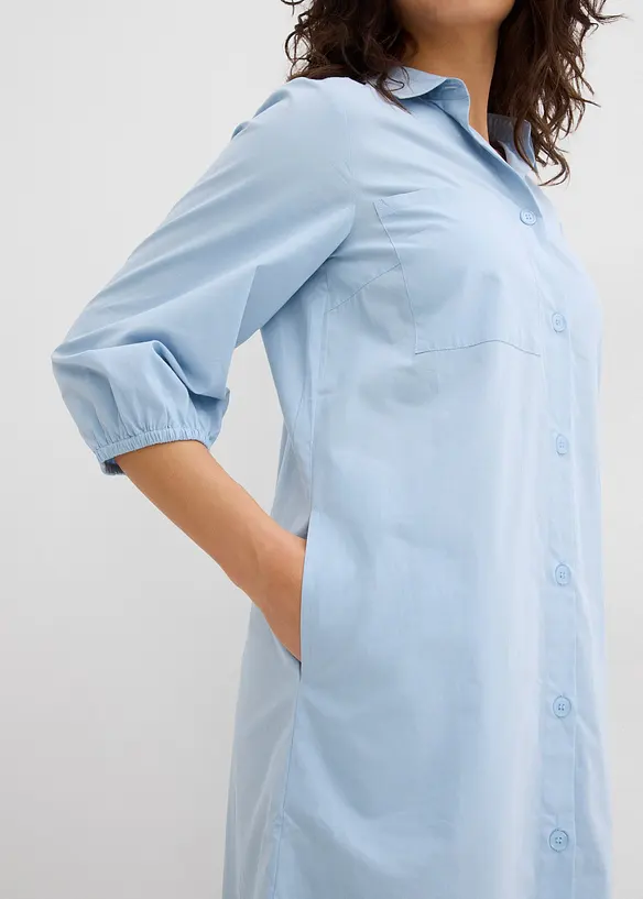 Skjortekjole i lett bomullsmateriale, bonprix