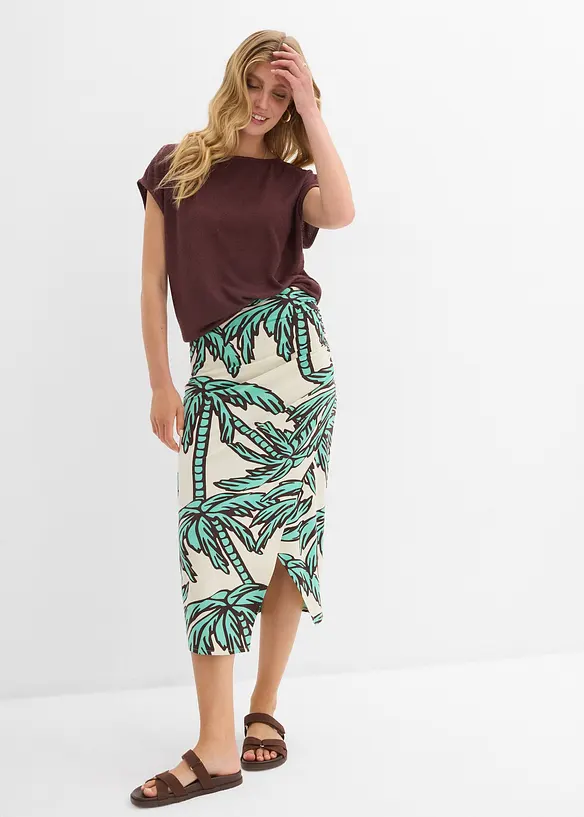 Oversized topp i strikket look, bonprix