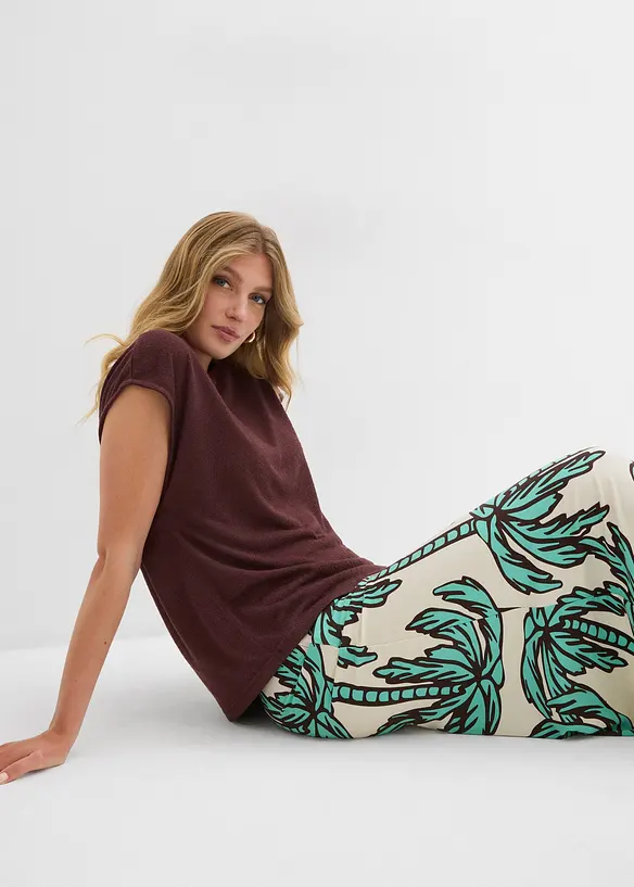 Oversized topp i strikket look, bonprix