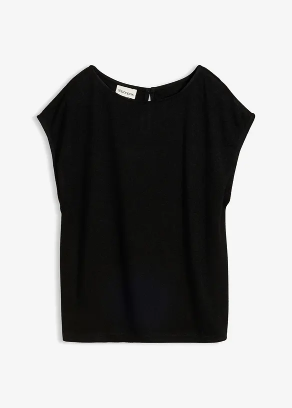 Oversized topp i strikket look, bonprix