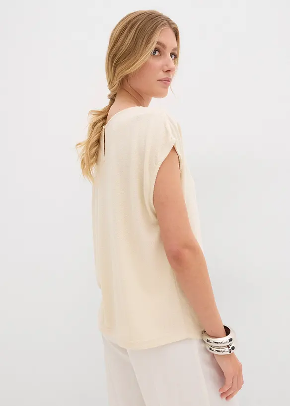 Oversized topp i strikket look, bonprix