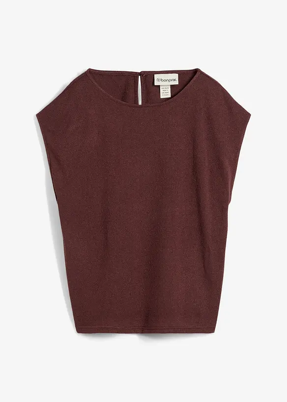 Oversized topp i strikket look, bonprix