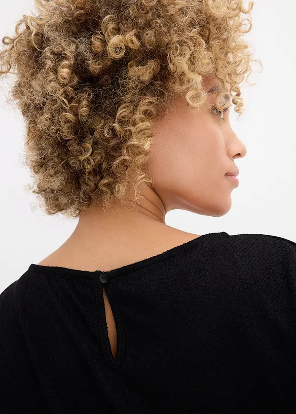 Oversized topp i strikket look, bonprix