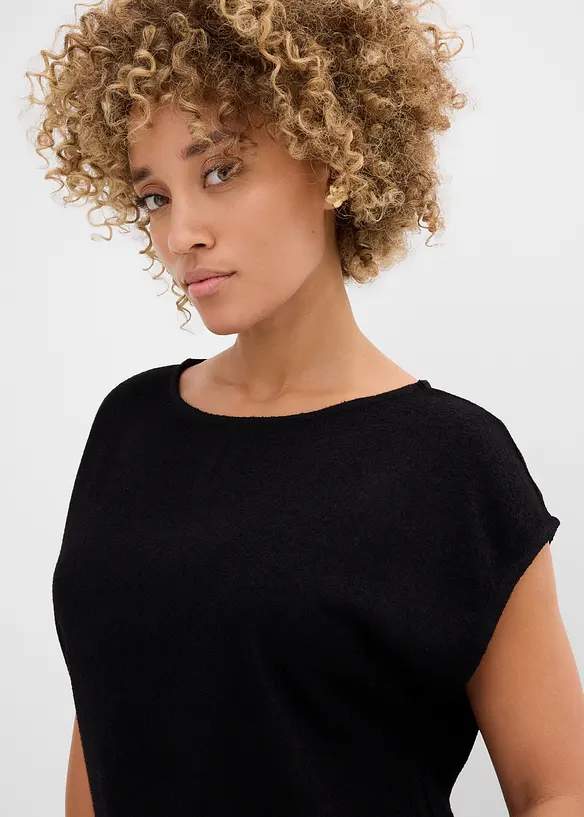 Oversized topp i strikket look, bonprix