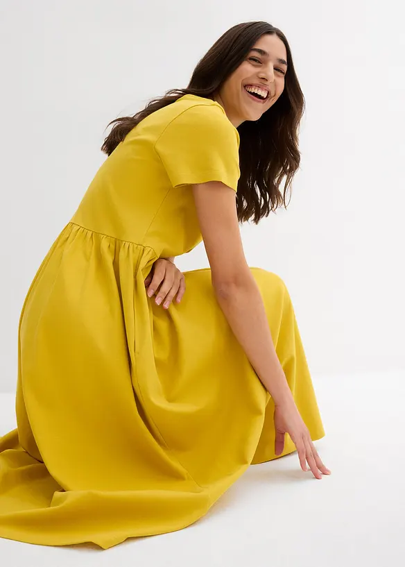 Jerseykjole i &oslash;kologisk bomull, bonprix