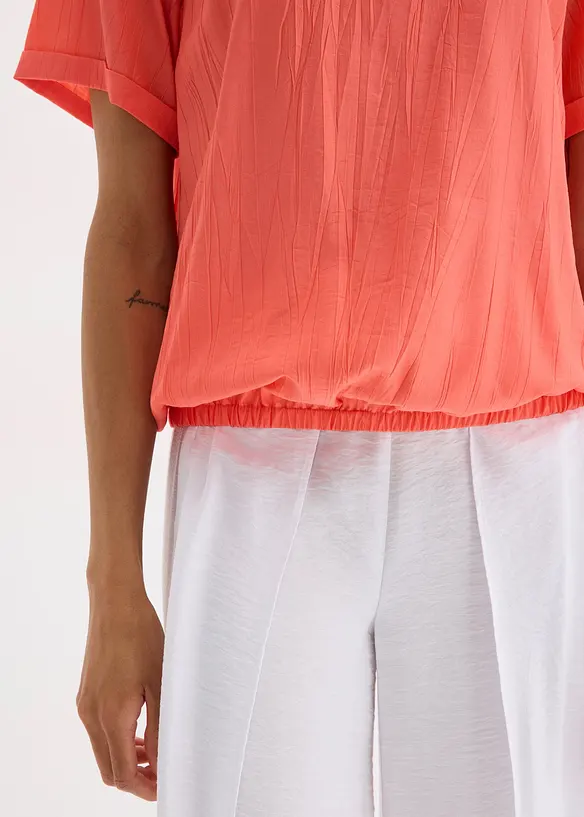 Kortermet bluse i myk viskosemiks, bonprix