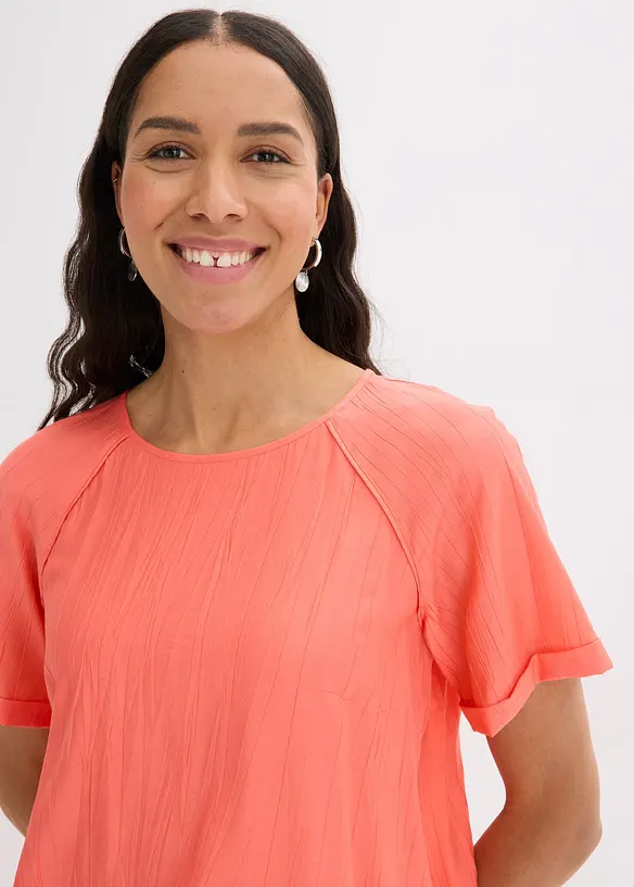 Kortermet bluse i myk viskosemiks, bonprix