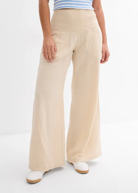 Vid bukse i musselin, bonprix