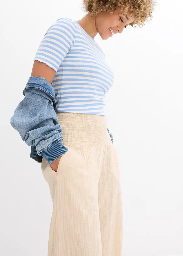 Vid bukse i musselin, bonprix