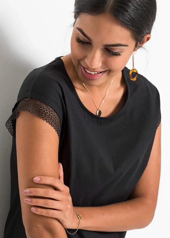 Boxy topp i bomull, bonprix