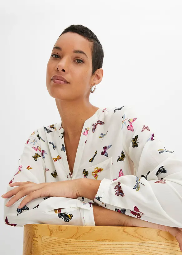 Bluse i lett viskose, bonprix