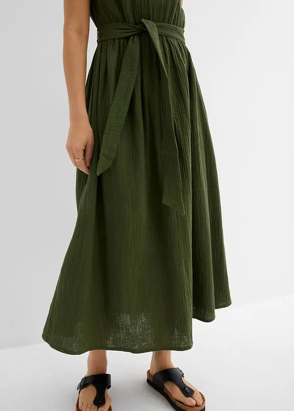 Midikjole i 100% bomull, bonprix