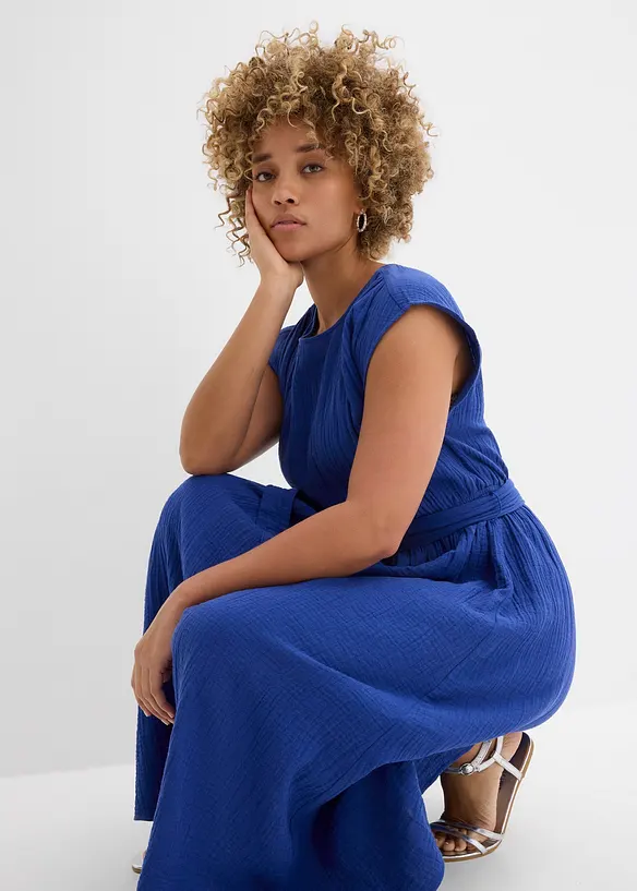 Midikjole i 100% bomull, bonprix