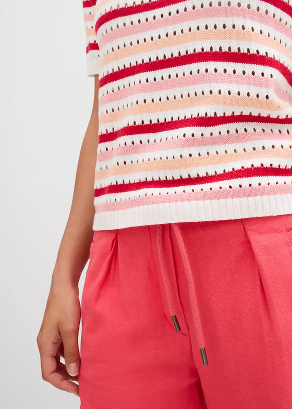 Strikket topp med stripem&oslash;nster, bonprix