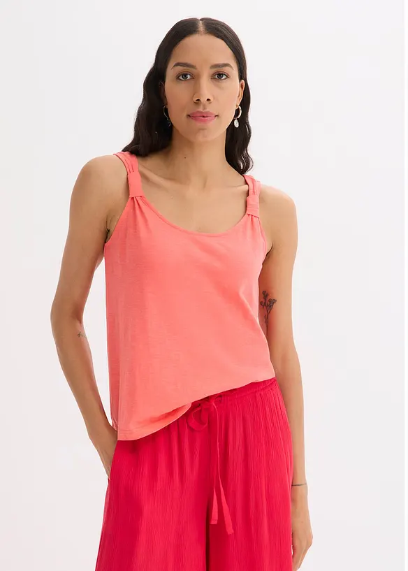 Singlet i 100% &oslash;kologisk bomull, bonprix