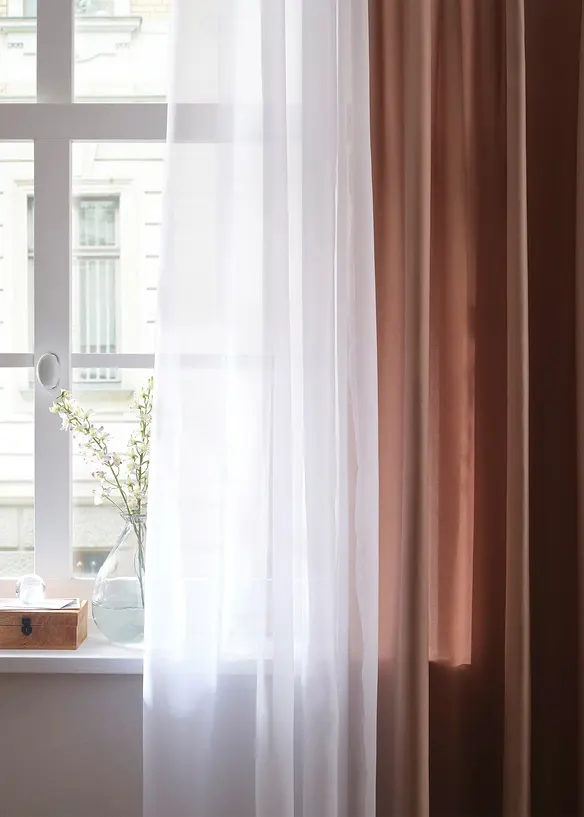 Gardin i mikrofiber (2-pack), bonprix