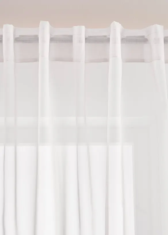 Gardin i lett voile med skjulte hemper (1-pack), bonprix