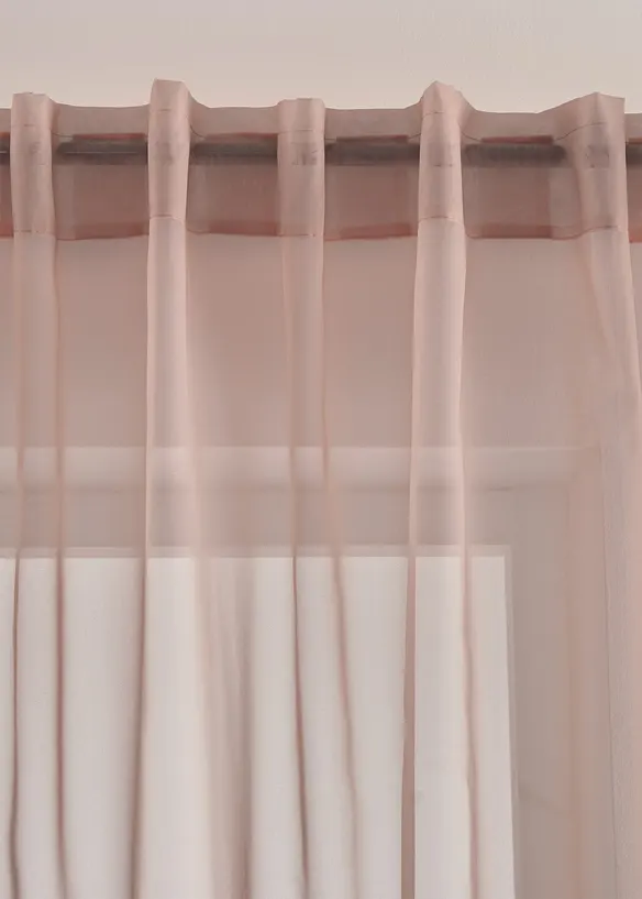 Gardin i lett voile med skjulte hemper (1-pack), bonprix