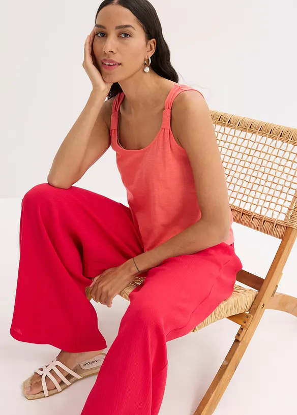 Singlet i 100% &oslash;kologisk bomull, bonprix