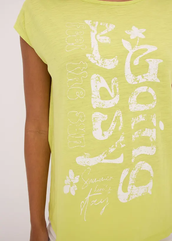 Lang topp i 100% &oslash;kologisk bomull, bonprix