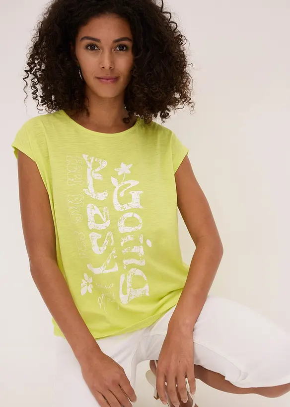 Lang topp i 100% &oslash;kologisk bomull, bonprix