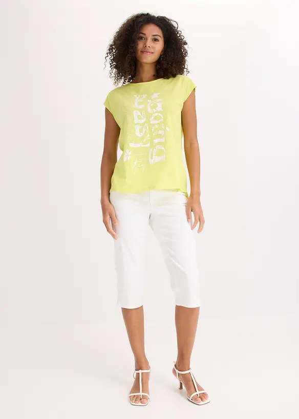 Lang topp i 100% &oslash;kologisk bomull, bonprix