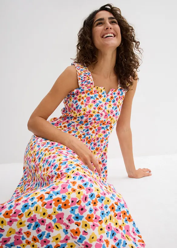 Trikotkjole i bomull med viskose, bonprix