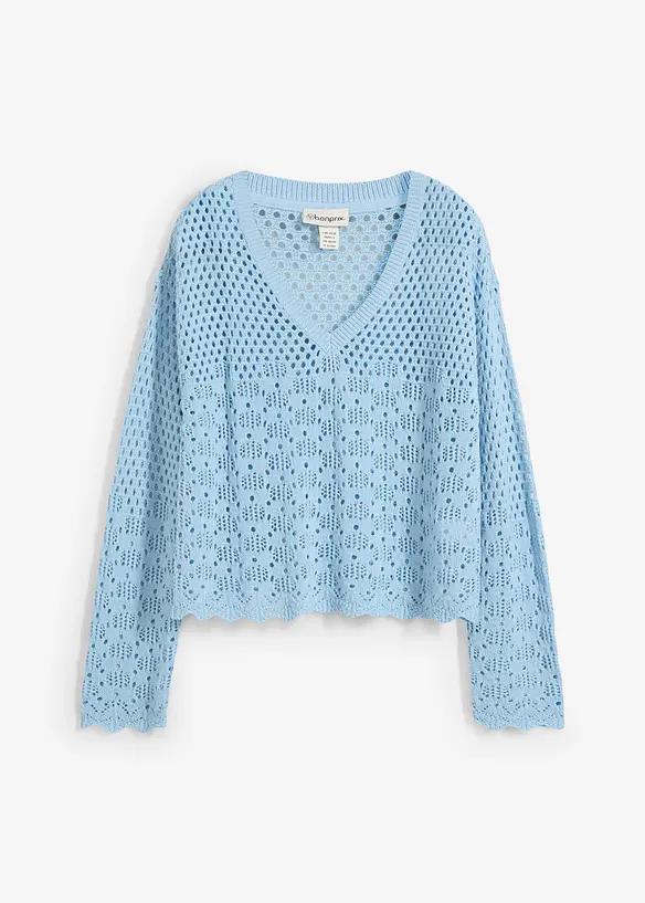 Lett genser med hullm&oslash;nster, bonprix