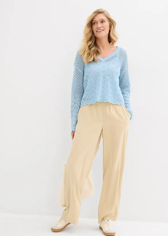 Lett genser med hullm&oslash;nster, bonprix