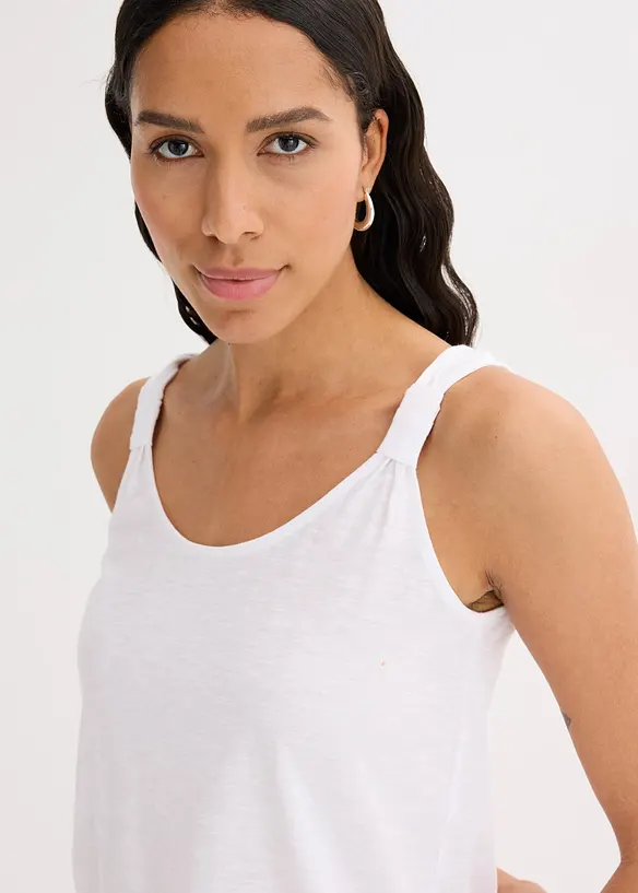 Singlet i 100% &oslash;kologisk bomull, bonprix