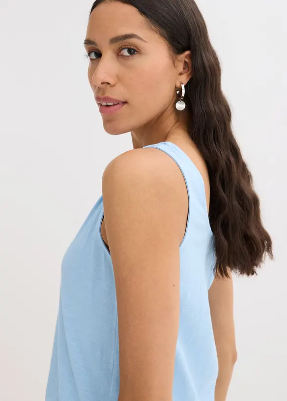 Singlet i 100% &oslash;kologisk bomull, bonprix