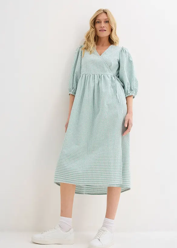 Omslagskjole i strukturmateriale, bonprix