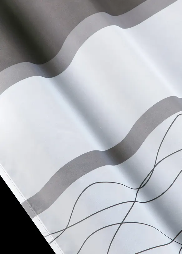 Gardin med stripe-print og resirkulert polyester (1-pack), bonprix