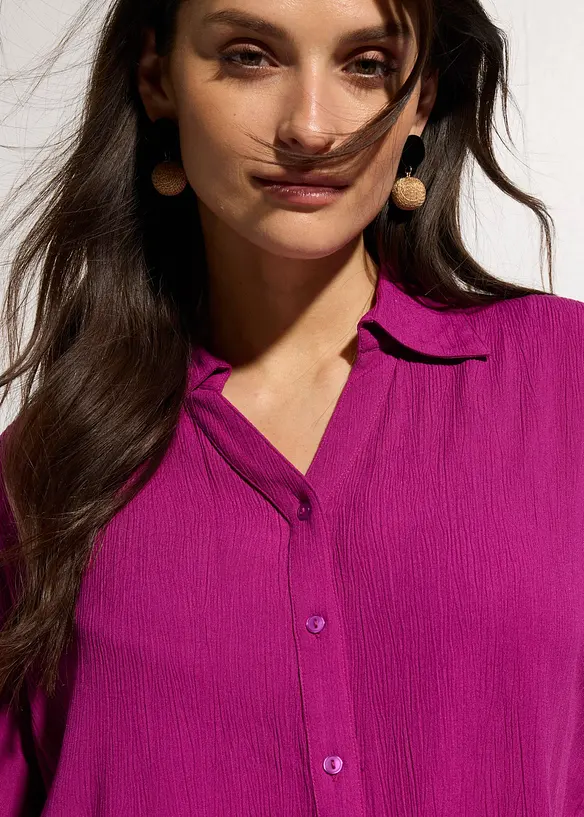 Kort strandbluse i lett viskose, bonprix