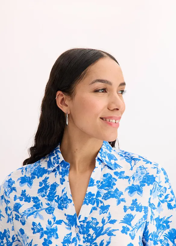 Kortermet bluse i myk viskosemiks, bonprix