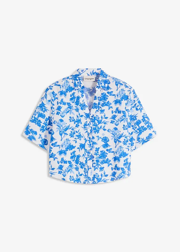 Kortermet bluse i myk viskosemiks, bonprix