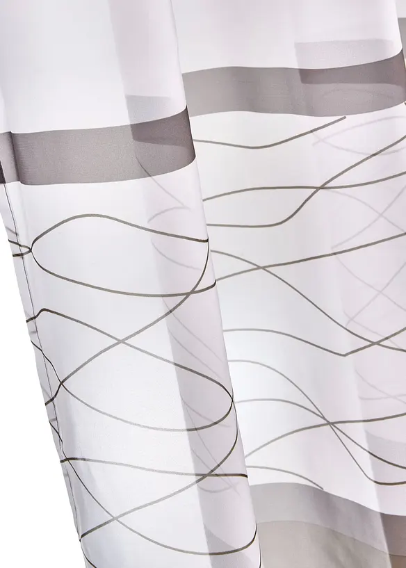 Gardin med stripe-print og resirkulert polyester (1-pack), bonprix