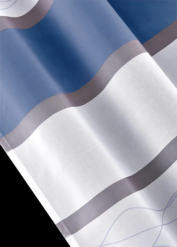 Transparent gardin med striper p&aring; tvers (1-pack), bonprix