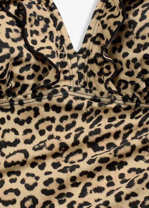 Badedrakt med volanger, bonprix