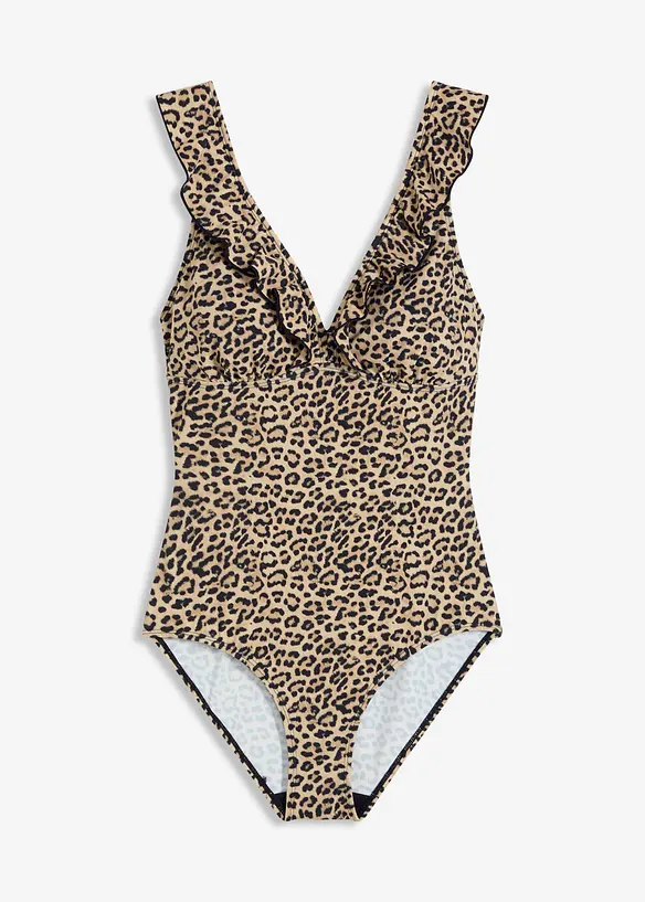 Badedrakt med volanger, bonprix