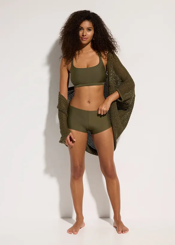 Bustier-bikinitopp med kryssende stropper, bonprix