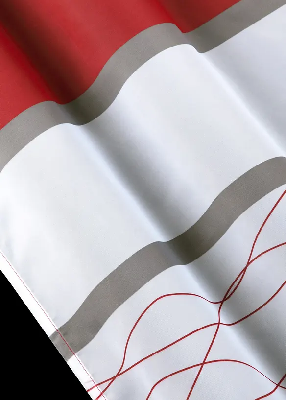 Transparent gardin med striper p&aring; tvers (1-pack), bonprix