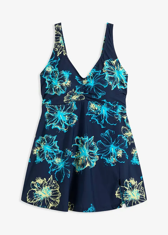 Shape-badekjole med V-hals, middels formende, bonprix